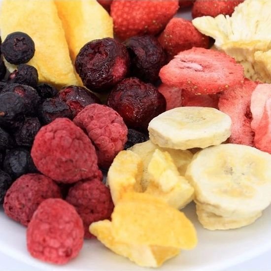 Frutas liofilizadas
